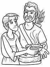 Jacob Esau Coloring Pages Printable Isaac His Bible Bowl Birthright Kids Stew Soup Sunday School Sells Birth Right Excange Para sketch template