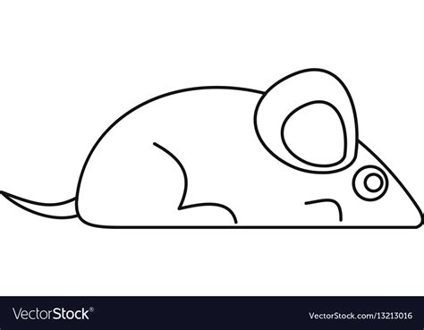 mouse icon outline style royalty  vector image