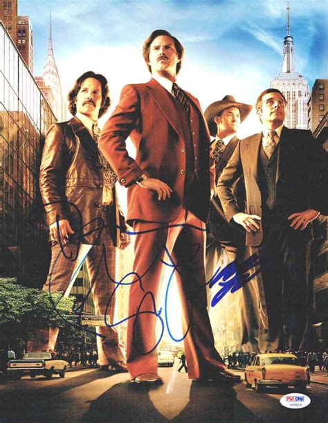 anchorman  cast signed  photo certified authentic psadna