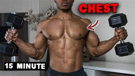 15 minute dumbbell chest workout at home no bench needed youtube