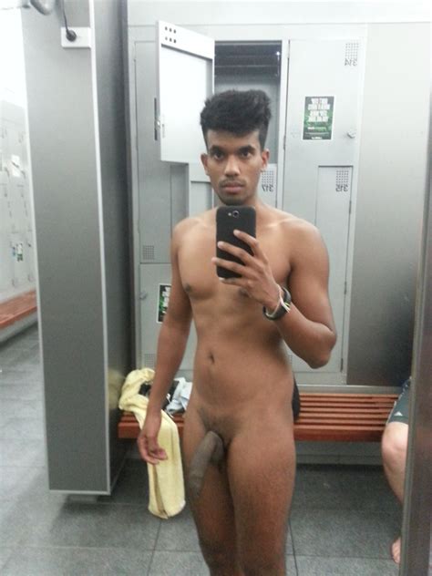 Indian Guy Flashing Big Uncut Cock In Locker Room My