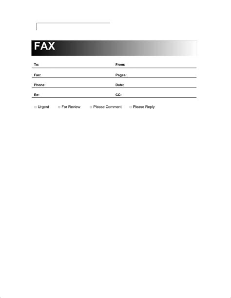 fax coversheet template