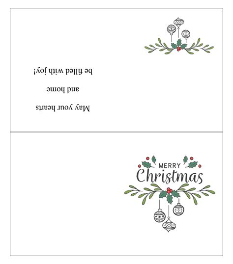 foldable christmas card printables