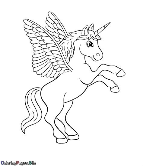 amazing unicorn  wings coloring page unicorn pictures  color