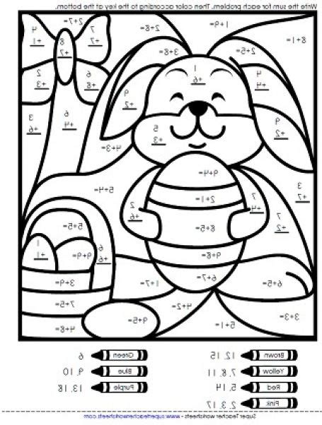 incredible attractive multiplication color  number easter