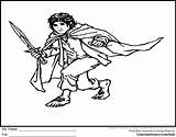Hobbit Coloring Bilbo Baggins Coloriages Frodo Designlooter sketch template