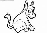 Donkeys Coloring Pages Print Gif sketch template