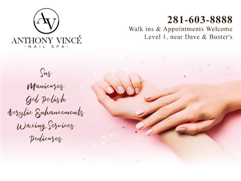 anthony vince nail spa  friendswood tx baybrook mall