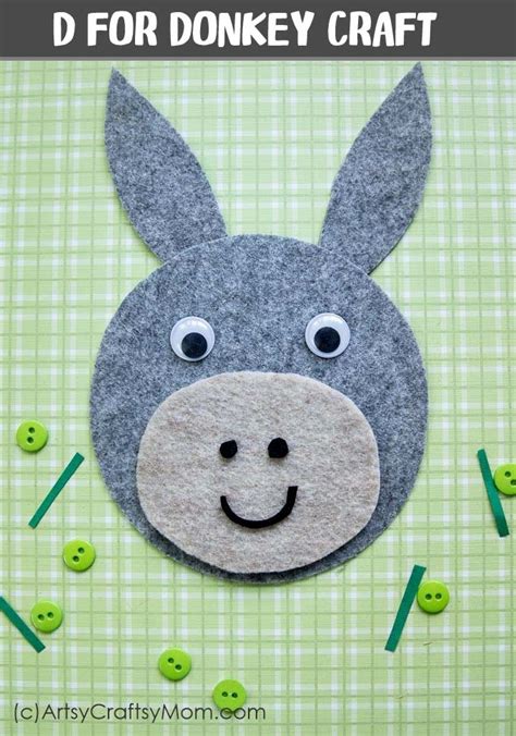 donkey craft  printable template artsy craftsy mom