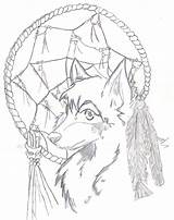 Dreamcatcher Wolf Drawing Getdrawings sketch template
