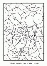 Color Numbers Clown Coloring Number Pages Kids Printables Education Kolorowanki Wuppsy Colour Colouring Printable Sheets Clowns Activity Carnaval School Math sketch template