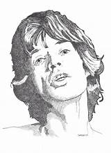 Mick Jagger sketch template