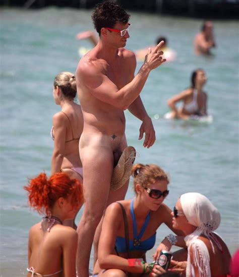 guys boner on nude beach porno photo