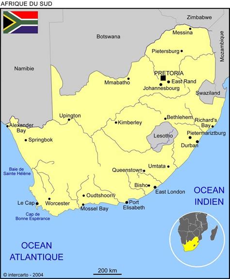 carte de lafrique du sud afrique du sud carte sur le relief les