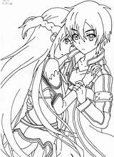 Kirito Sword Asuna Online Coloring Pages Lineart Drawing Chibi Printable Deviantart Color Getcolorings Cuddling Couples Fascinating Getdrawings Wesharepics sketch template