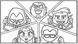 Titans Titanes Jovenes Titan Accion Cyborg Raskrasil Beast Printcolorcraft Starfire Superheroes Dibu sketch template