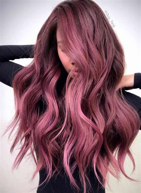 Rose Gold Hair Color And Dye Ombre Brown Blonde Dark