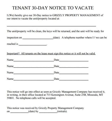 eviction notice templates excel  formats