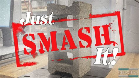 just smash it episode 1 how hard is a hard hat and crushing concrete youtube