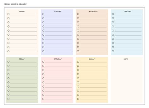 checklist templates  printable checklists  word amp excel riset