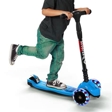 wheel kids kick scooter foldable design micro led light   whe desire deluxe store