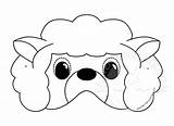 Mask Printable Lamb Color Template Easter sketch template