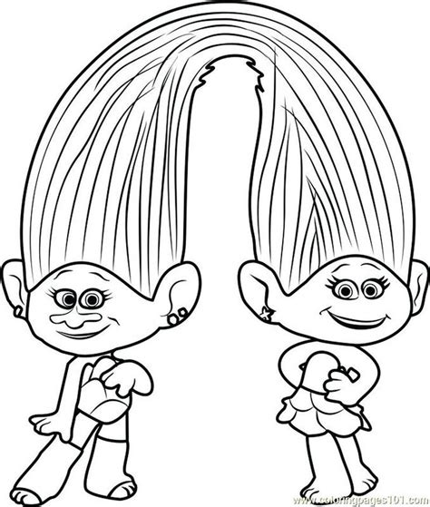 trolls coloring pages printable
