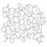 Meandering Loops Pattern Digital sketch template