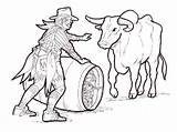 Rodeo Bull Bucking Bulls Webs sketch template