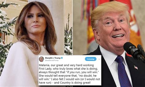 Trump Says Melania Loves What She Is Doing