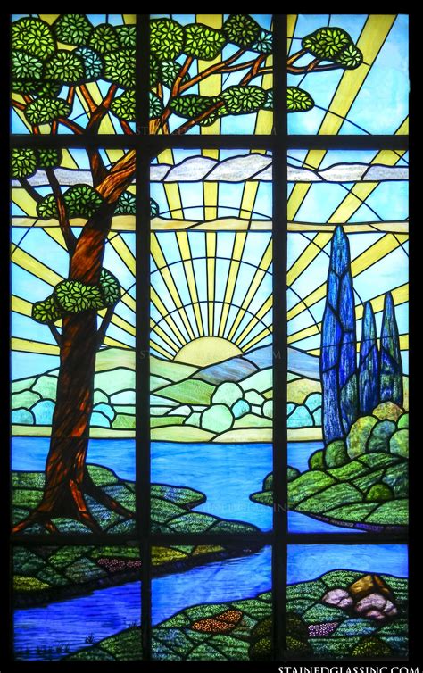 Sunrise Stained Glass Window