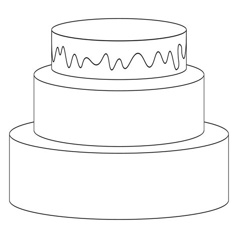 wedding cake template printable     printablee