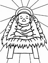 Jesus Baby Coloring Pages Manger Christmas Kids Drawing Drawings Manager Mary Stable Birth Color Sleep Nativity Cliparts Getcolorings Printable Getdrawings sketch template