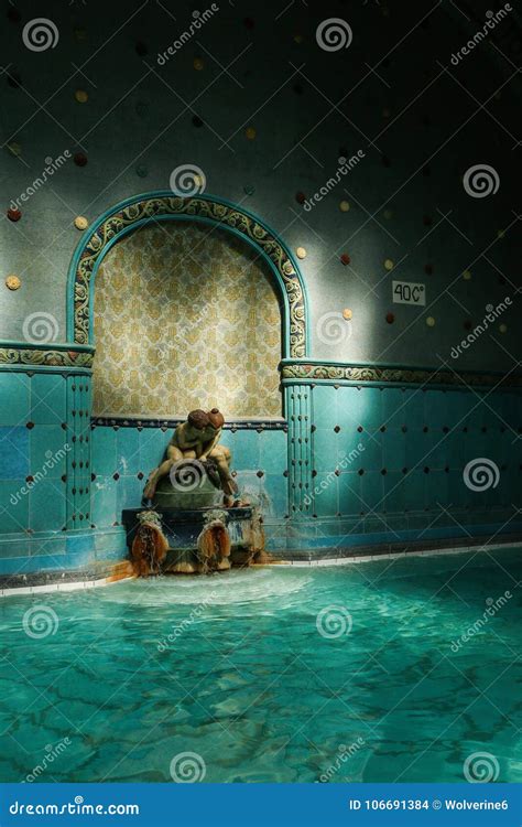 interior   gellert spa  budapest editorial stock image image