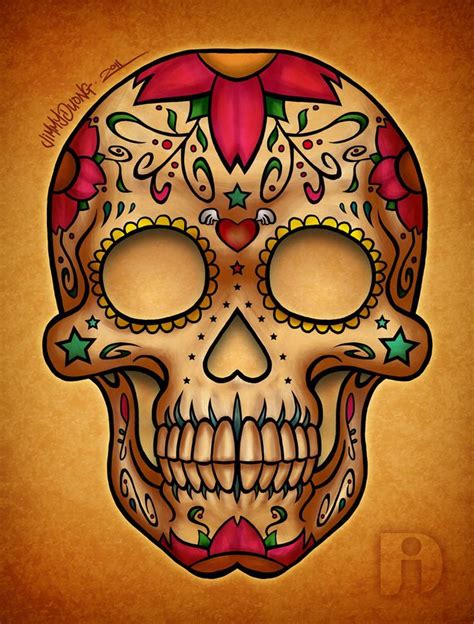 Sugar Skull Ilustraciones Del Cráneo Arte De Calavera