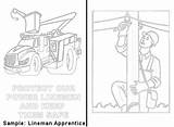 Coloring Lineman Book Pages Apprentice Electrician Item Buy sketch template