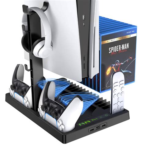 Buy Ps5 Stand With Cooling Station And Dual Controller Charging Station