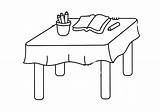 Mesas Cuaderno Tarea Cocina Utensilios Comida Pretende Motivo Compartan Disfrute Table2 Siluetas sketch template