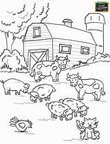 Coloring Pages Farm Barn Animal Book Animals Printable Kids Choose Board sketch template