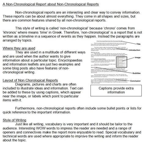 chronological report writing checklist ks
