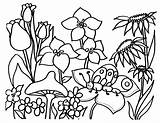 Coloring Flowers Flower Pages Kids Printable Color Print Spring Colorear Printables Floral sketch template