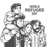 Refugee Drawn Vector Hand Family Vecteezy sketch template
