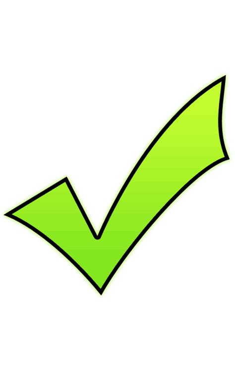 green correct answer clipart  image