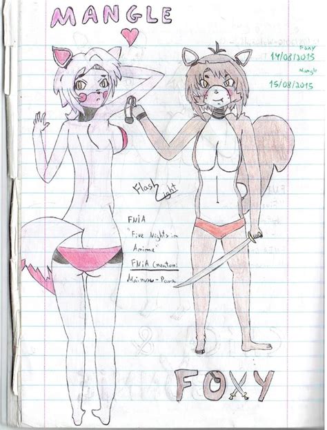 Foxy And Mangle Fnia Five Nights In Anime By