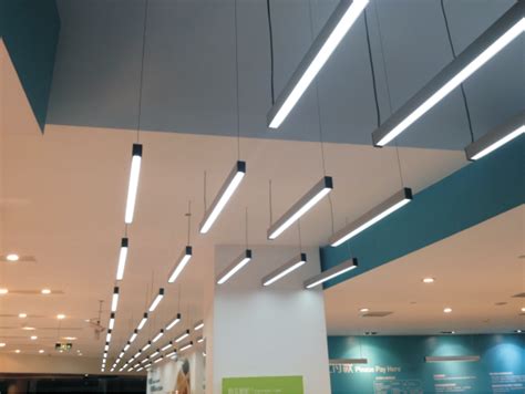 suspended linear led pendant lighting stl commercial office light