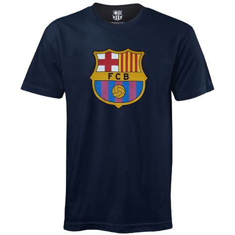 fc barcelona official football gift mens crest  shirt ebay