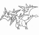 Pokemon Mega Coloring Pages Evolution Legendary Printable Aerodactyl Evolved Houndoom Color Kids Print Pokémon Getcolorings Getdrawings Morningkids Sketchite Colorings sketch template