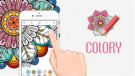 colory   adult coloring book app garden designs mandalas