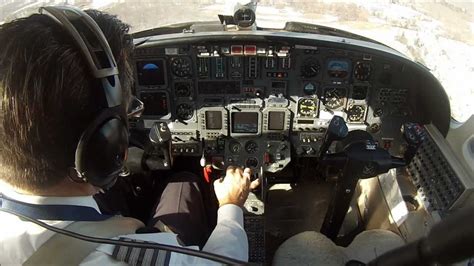 single pilot flight   citation  jet cockpit view   atc