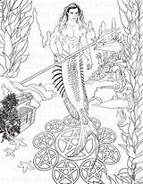 Merman Digi Mermen Mermaids Designlooter Mandalas Hadas sketch template